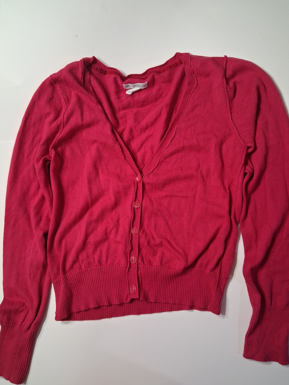 Aeropostale Pink Button Front Cardigan Sweater Large Y2K